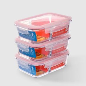 Pote de Vidro Hermetico 1,040L com Divisoria Invicta - 2